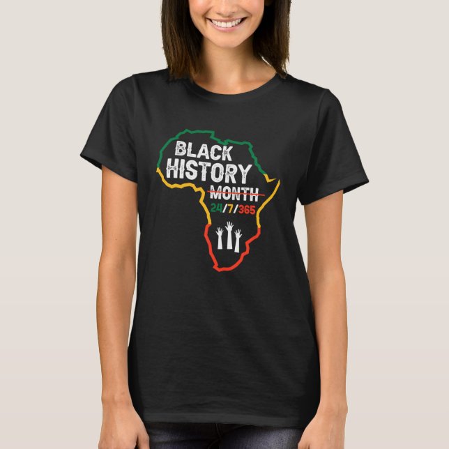 Camiseta Black History Month 247365 African Melanin Black P (Anverso)