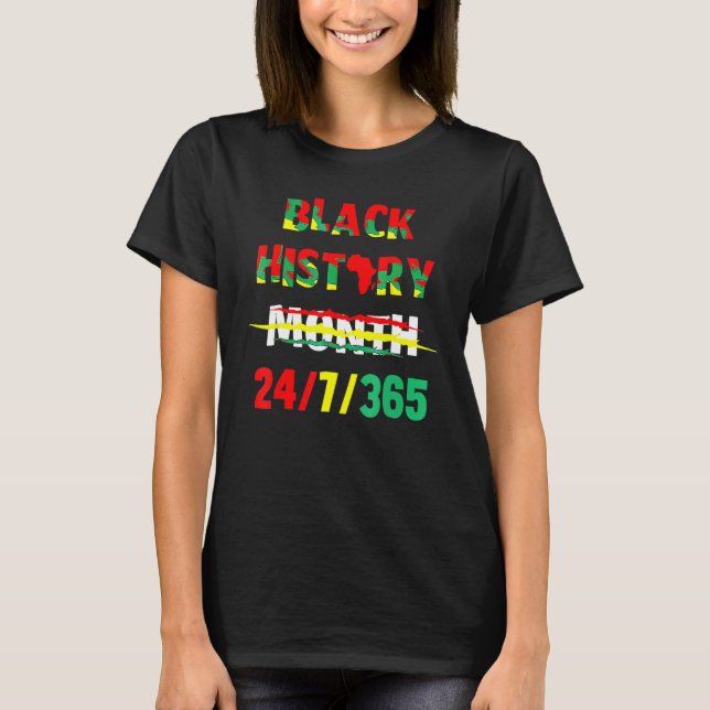 Camiseta Black History Month 247365 Melanin Afro African Pr (Anverso)