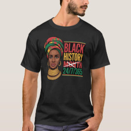 Camiseta Black History Month 365 Days A Year Empowerment 