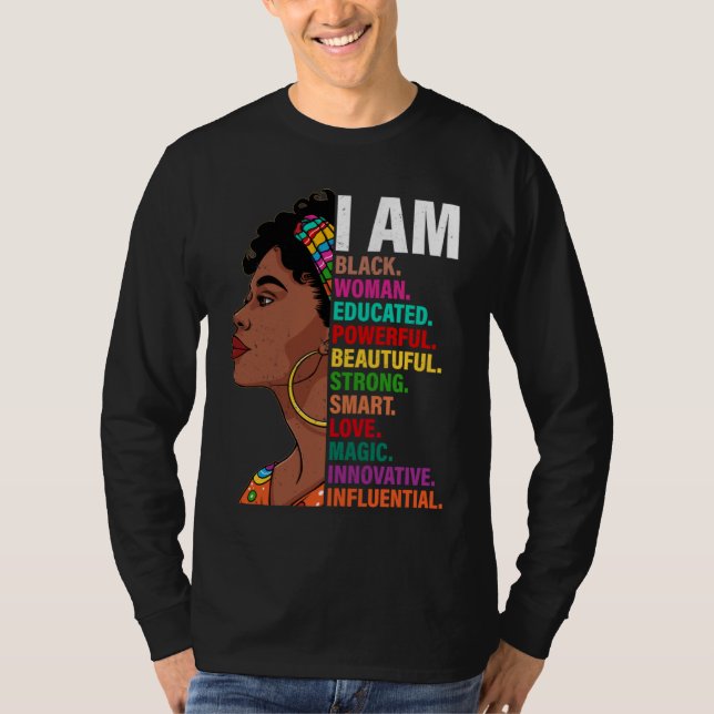 Camiseta Black History Month African American I Am Black Wo (Anverso)