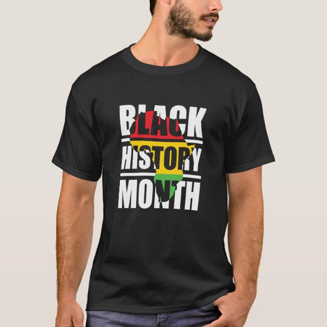 Camiseta Black History Month African Continent (Anverso)