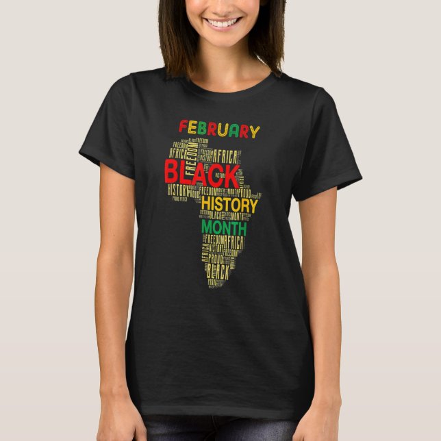 Camiseta Black History Month African Map Africa Roots Pride (Anverso)