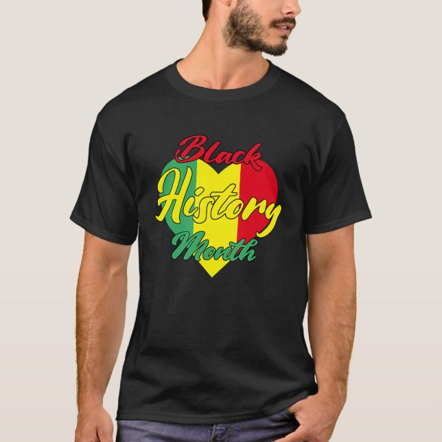Camiseta Black History Month African Proud Afro Valentines  (Anverso)