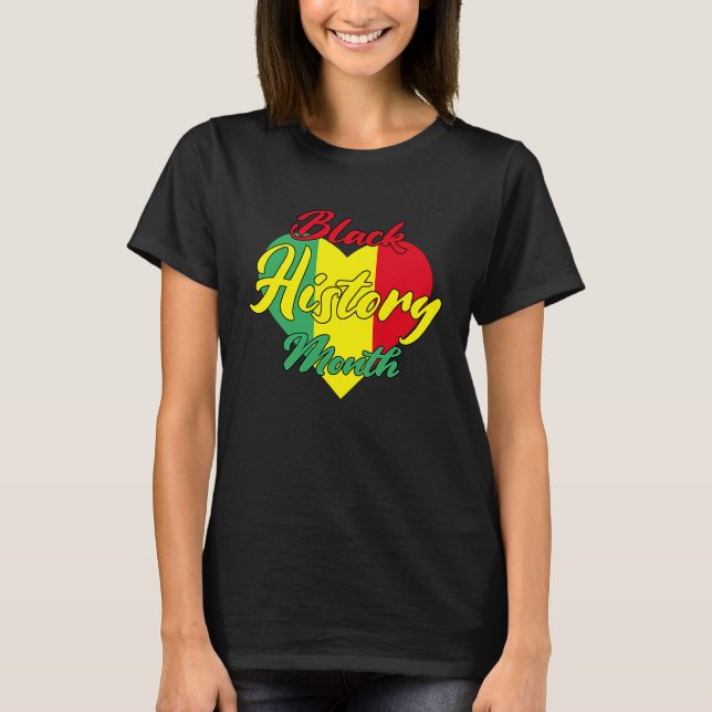 Camiseta Black History Month African Proud Afro Valentines  (Anverso)