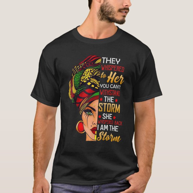 Camiseta Black History Month  African Woman Afro I Am The S (Anverso)