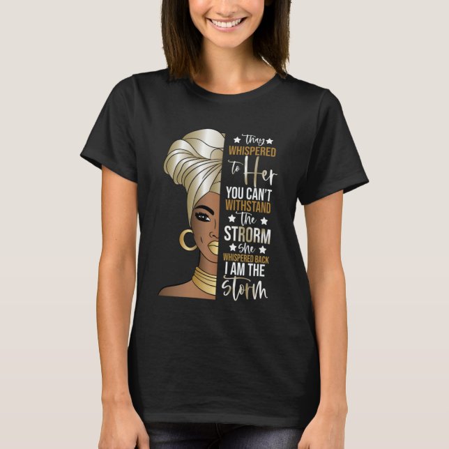 Camiseta Black History Month  African Woman Afro I Am The S (Anverso)
