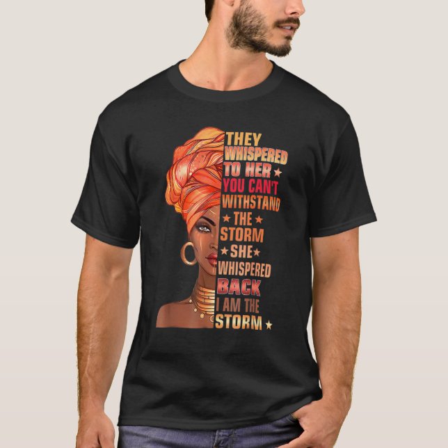 Camiseta Black History Month  African Woman Afro I Am The S (Anverso)