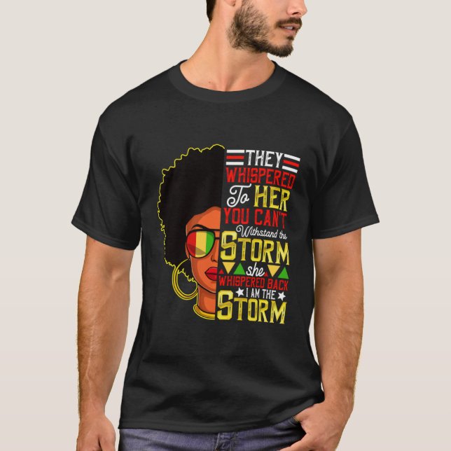 Camiseta Black History Month African Woman Afro I Am The St (Anverso)