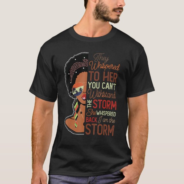 Camiseta Black History Month African Woman Afro I Am The St (Anverso)