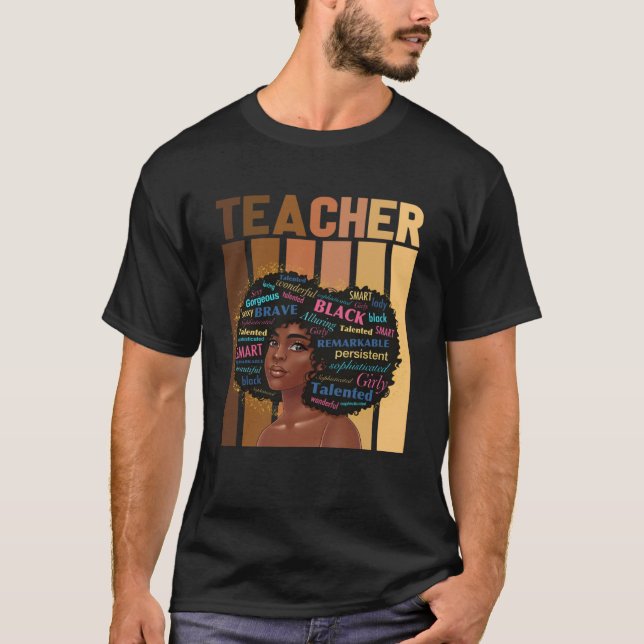 Camiseta Black History Month African Woman  Teacher African (Anverso)