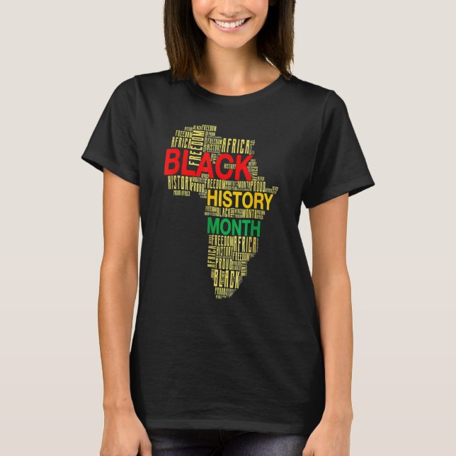 Camiseta Black History Month Afro African Pride Boys Girls  (Anverso)