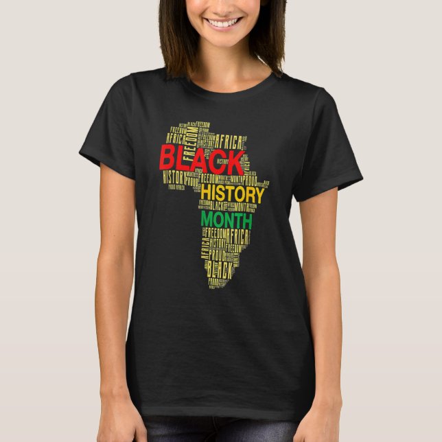 Camiseta Black History Month Afro African Pride Boys Girls  (Anverso)