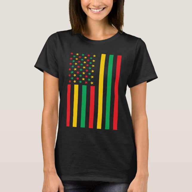 Camiseta Black History Month American Flag (Anverso)