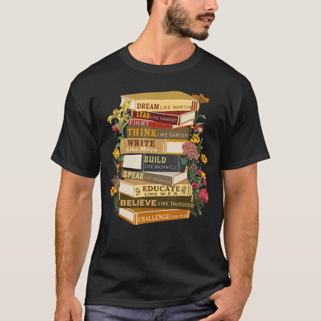 Camiseta Black History Month Black History shirts Book Love (Anverso)