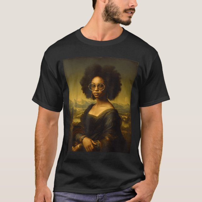 Camiseta Black History Month Black Mona Lisa African Americ (Anverso)