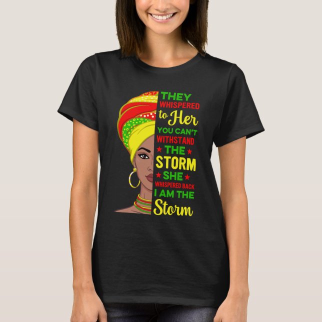 Camiseta Black History Month BLM African Woman Afro I Am Th (Anverso)