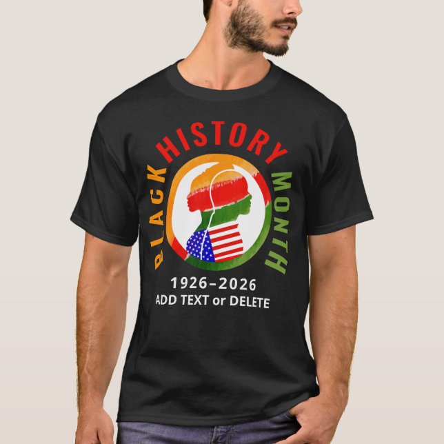 Camiseta Black History Month Centennial Formal Patriotic (Anverso)