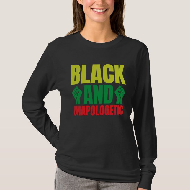 Camiseta Black History Month Decorations Black and Unapolog (Anverso)
