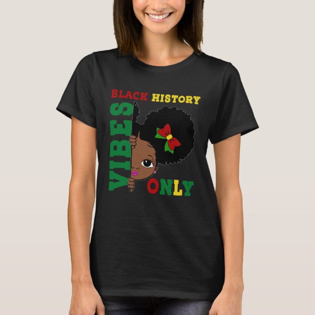 Camiseta Black History Month Feb 2022 African American Girl (Anverso)
