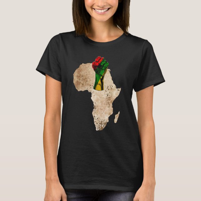 Camiseta Black History Month Fist African Afro Pride Women  (Anverso)