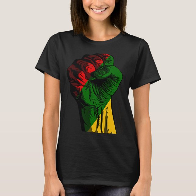 Camiseta Black History Month Fist Black Power Africa Women  (Anverso)