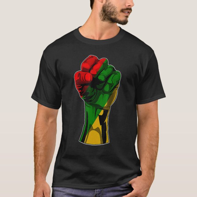 Camiseta Black History Month Fist Black Power African Women (Anverso)