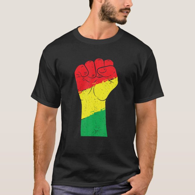 Camiseta Black History Month Fist Gift Women Men Kids (Anverso)