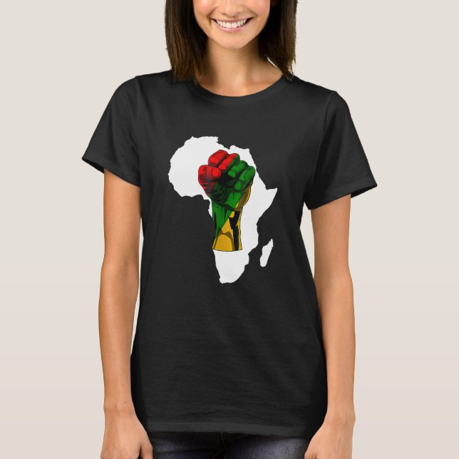 Camiseta Black History Month Fist Women Men Kids (Anverso)