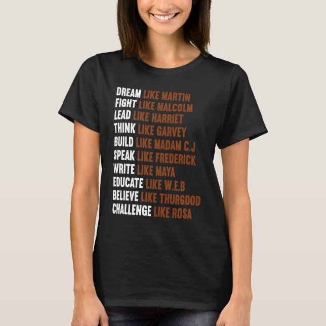 Camiseta Black history month  for women (Anverso)