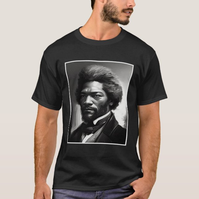 Camiseta Black History Month Frederick Douglass Charcoal Ci (Anverso)