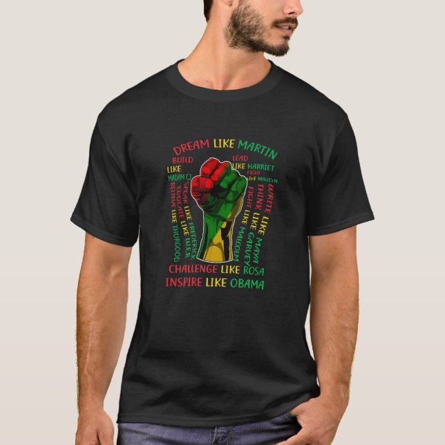 Camiseta Black History Month Inspirational Leaders Power Fi (Anverso)