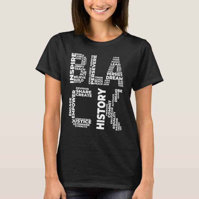 Camiseta Black History Month Inspiring Leaders African Amer (Anverso)