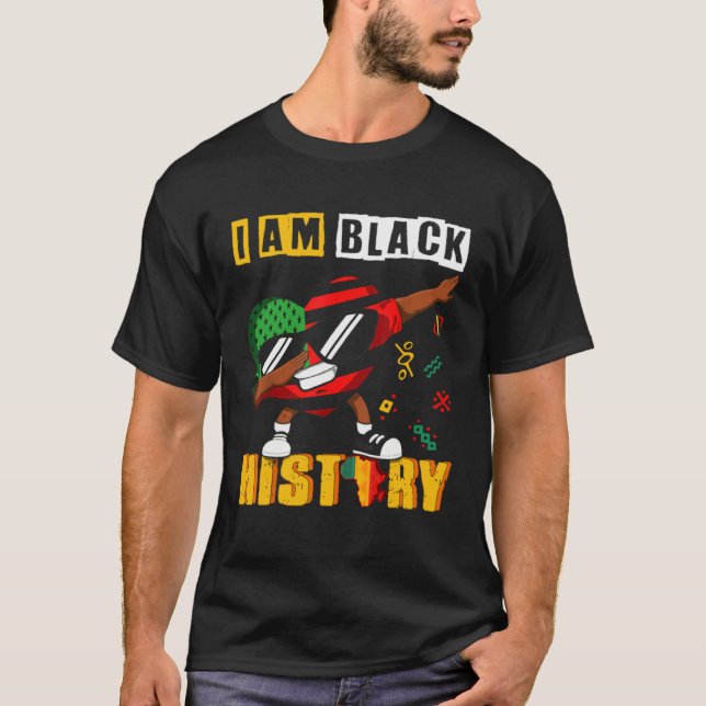 Camiseta Black History Month Kids Men Women Dabbing Heart A (Anverso)