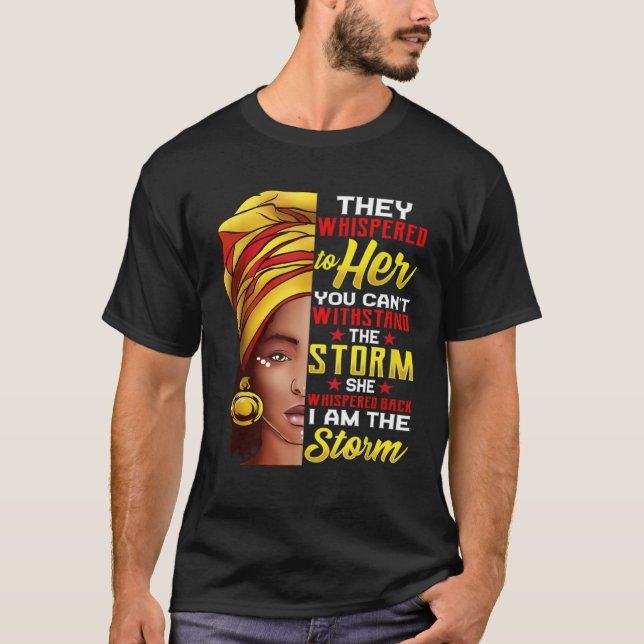 Camiseta Black History Month Melanin African Woman Afro I'm (Anverso)