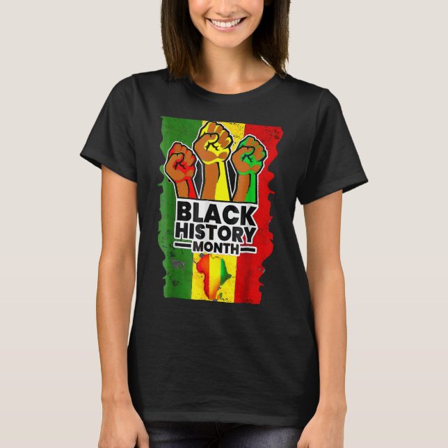 Camiseta Black History Month Melanin Afro African Pride Men (Anverso)