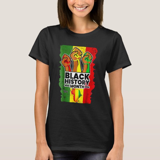 Camiseta Black History Month Melanin Afro African Pride Men (Anverso)