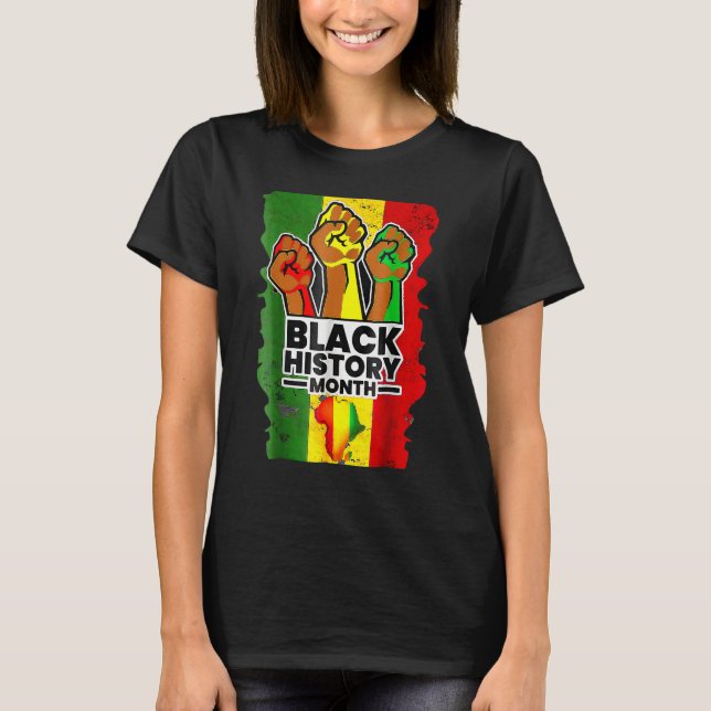 Camiseta Black History Month Melanin Afro African Pride Men (Anverso)