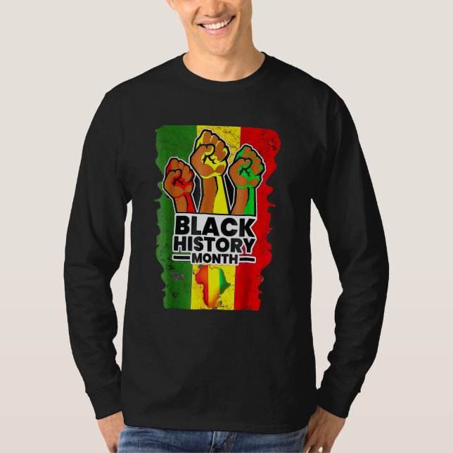 Camiseta Black History Month Melanin Afro African Pride Men (Anverso)