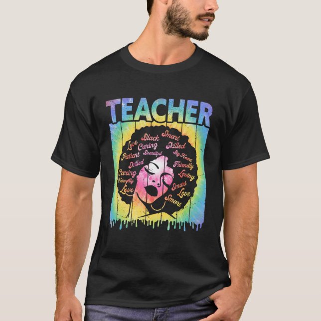 Camiseta Black History Month Melanin Afro Women Teachers Ti (Anverso)