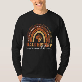 Camiseta Black History Month  Melanin Educated Motivated Ra