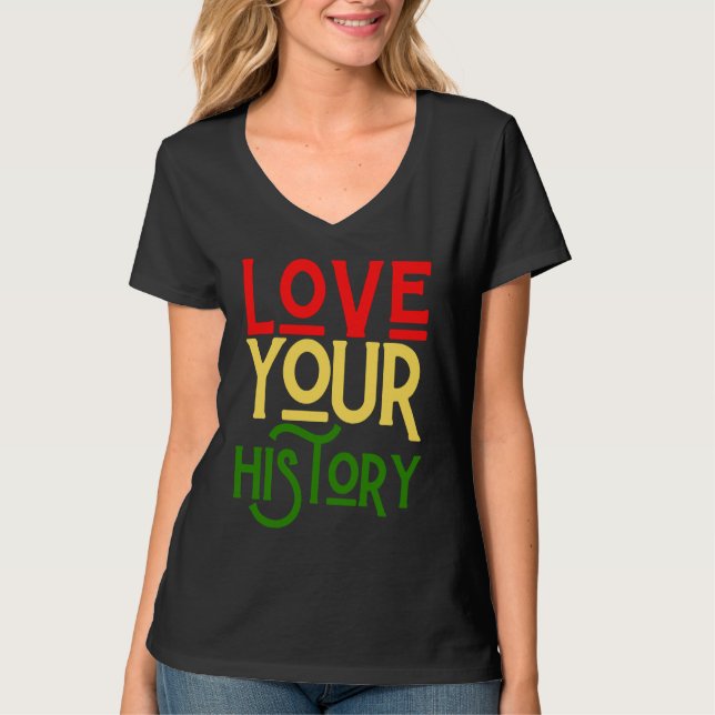 Camiseta Black History Month Melanin Love Family & Communit (Anverso)