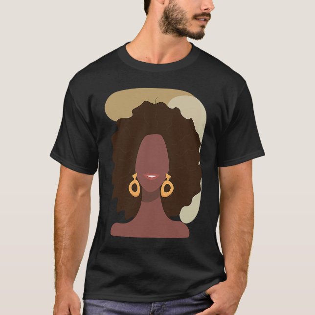 Camiseta Black History Month Minimalist Queen Melanin Boho  (Anverso)