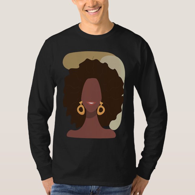 Camiseta Black History Month Minimalist Queen Melanin Boho  (Anverso)