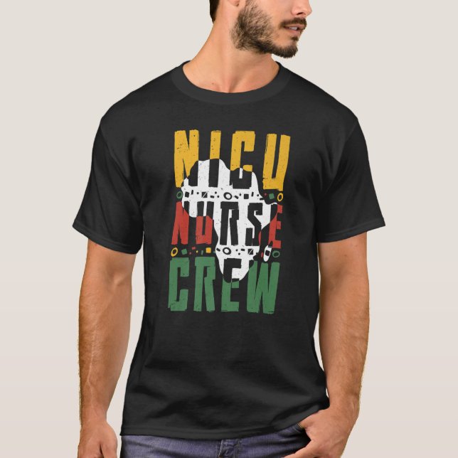 Camiseta Black History Month NICU Nurse Crew African Americ (Anverso)