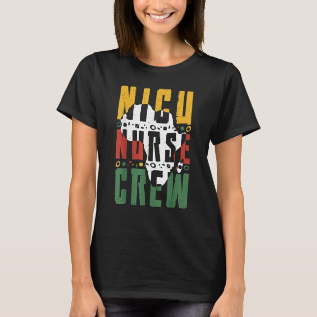 Camiseta Black History Month NICU Nurse Crew African Americ (Anverso)