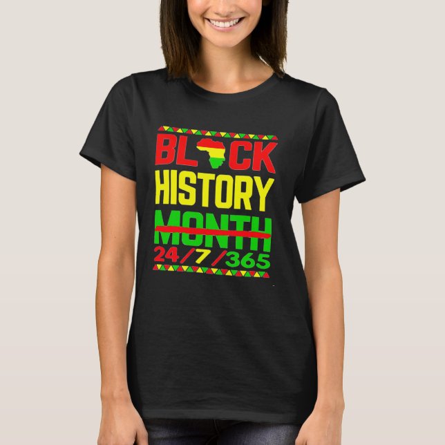Camiseta Black History Month One Month Cant Hold Our Histor (Anverso)