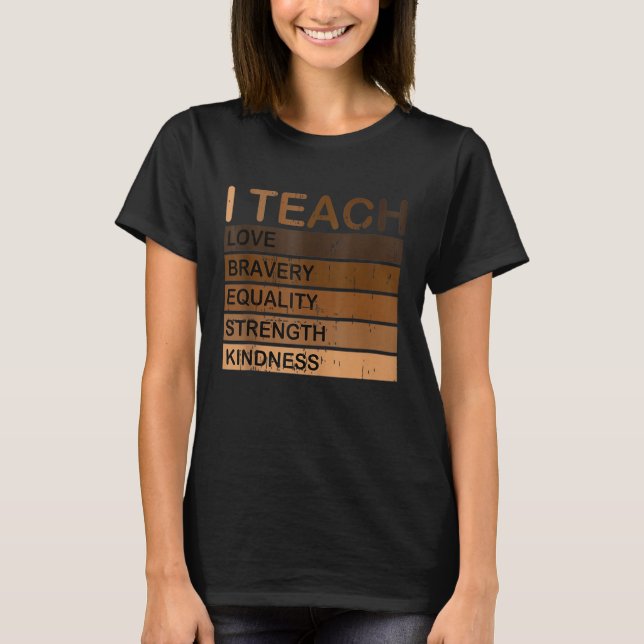 Camiseta Black History Month Pajama Celebrate I Teach Black (Anverso)