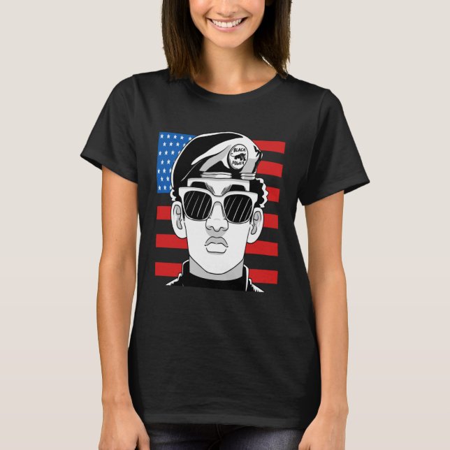 Camiseta Black History Month Panther Party American Flag 19 (Anverso)