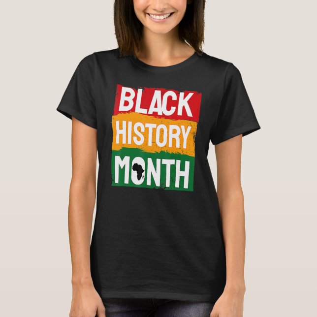 Camiseta Black History Month Proud Black Afro African Pride (Anverso)