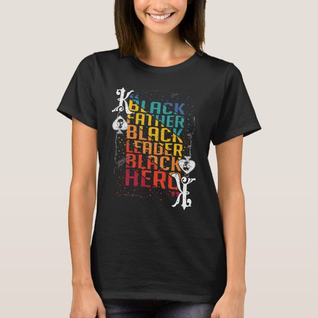 Camiseta Black History Month Proud Black Poker Father (Anverso)